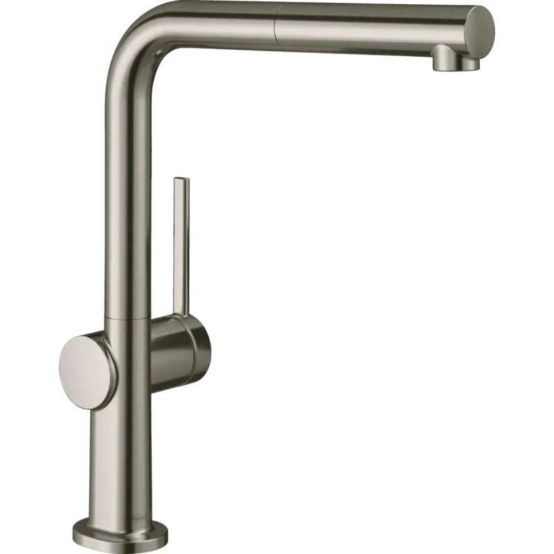 Змішувач Talis M54 270 1jet кухонний з витяжним виливом (72808800) Stainless Steel