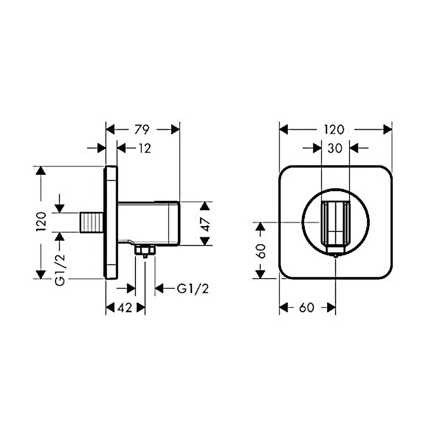 Шлангове під'єднання AXOR Fixfit Porter Softcube з тримачем, Chrome 36724000 — фото 2