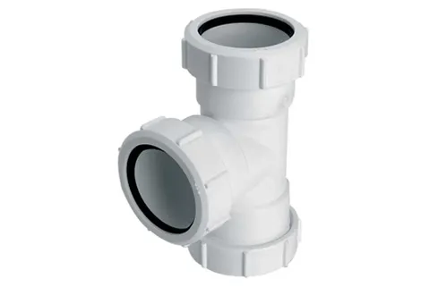 Трійник пластиковий d40 з гайками 40E-WH