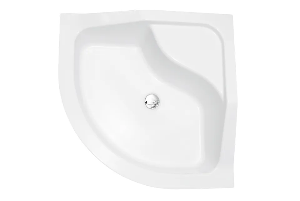 Піддон півкруглий OLIVER II 80x80x31,5 глибина 21, з сидінням + ноги