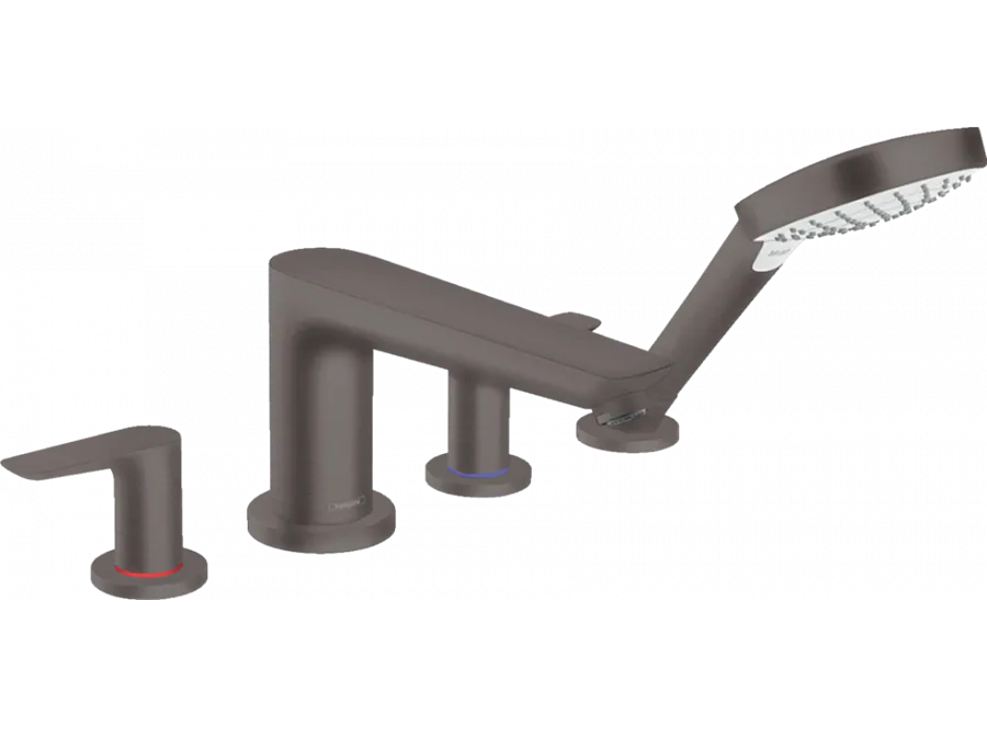 Змішувач Talis E врізний на край ванни на 4 отвори, Brushed Black Chrome (71748340)