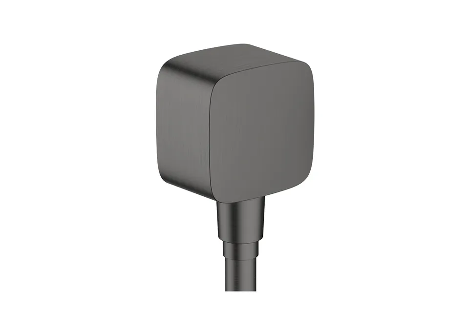 Шлангове під'єднання FixFit E зі зворотнім клапаном, Brushed Black Chrome (26457340)