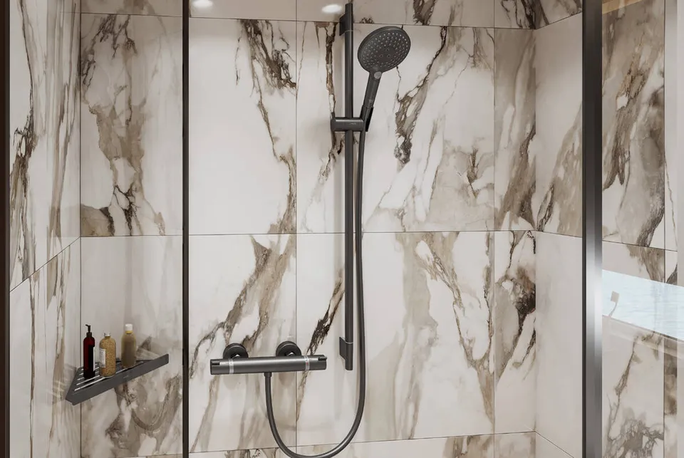 Душова штанга Unica S Pura 65 см зі шлангом 160 см, Brushed Black Chrome (28632340) — фото 2