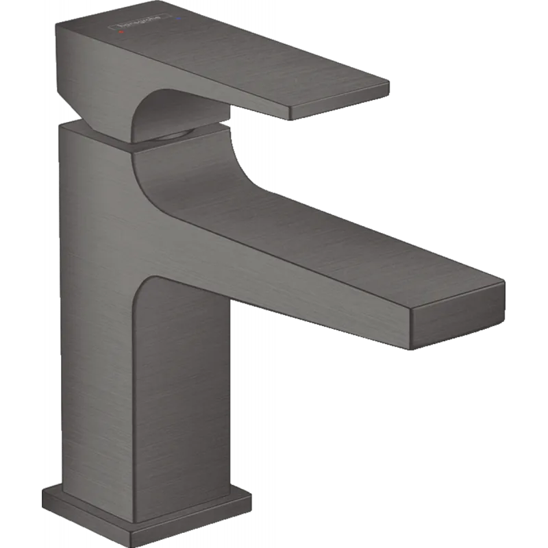 Змішувач Metropol 100 для умивальника з донним клапаном push-open Brushed Black Chrome (32500340)