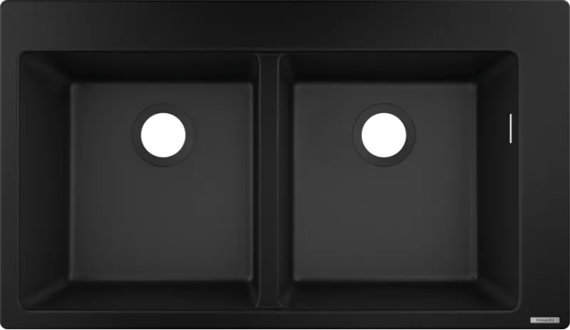 Кухонна мийка S510-F770 770х510 на дві чаші 370/370 Graphiteblack (43316170)