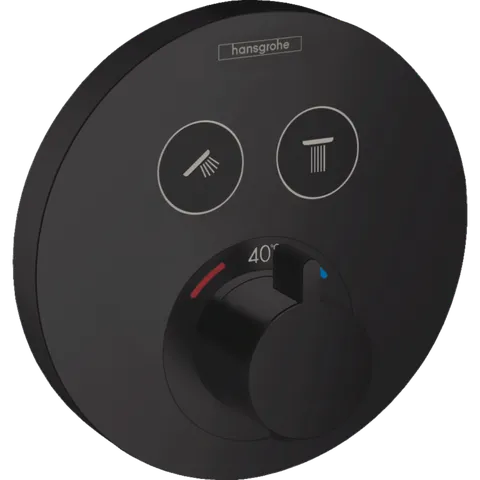 Термостат прихованого монтажу ShowerSelect S на 2 клавіші Matt Black (15743670)