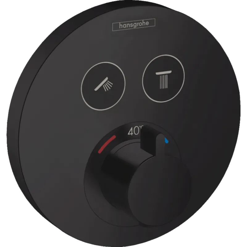 Термостат прихованого монтажу ShowerSelect S на 2 клавіші Matt Black (15743670)