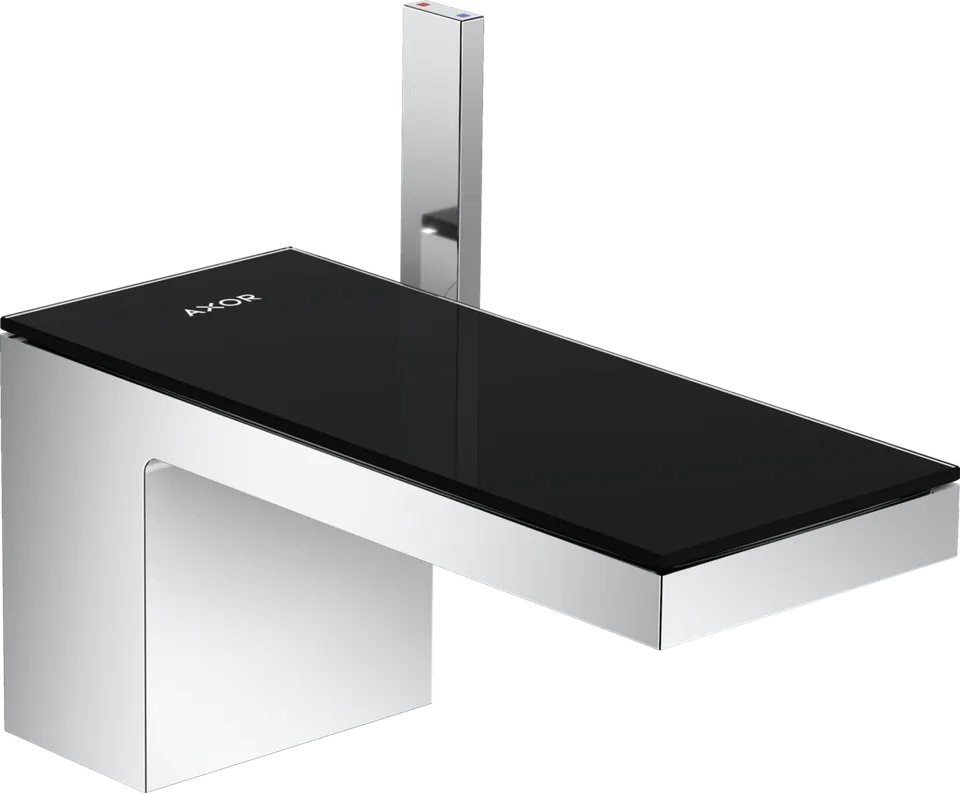 Змішувач Axor MyEdition 70 для умивальника Chrome з накладкою Black Glass 47010600