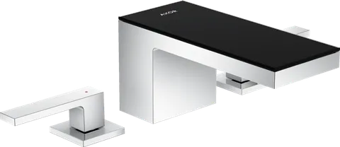 Змішувач Axor MyEdition 70 для умивальника на 3 отвори Chrome з накладкою Black Glass 47050600