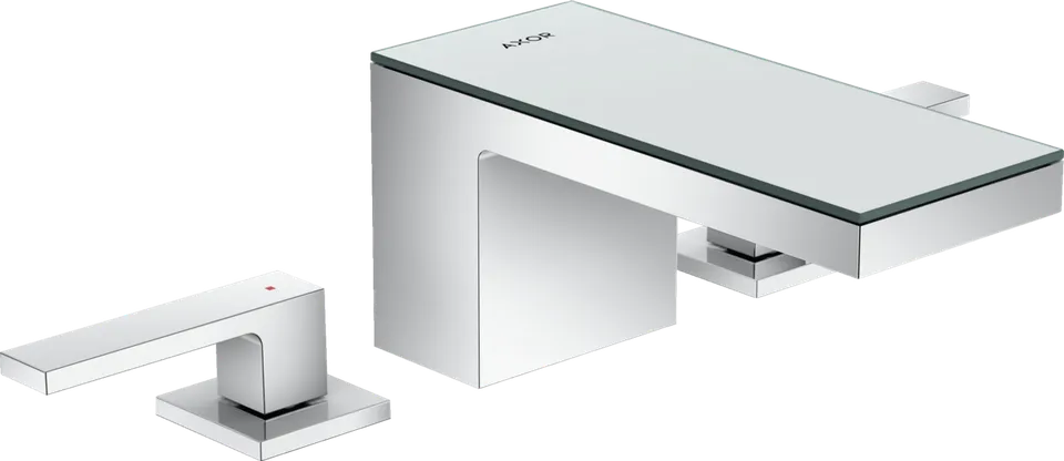 Змішувач Axor MyEdition 70 для умивальника на 3 отвори Chrome/Mirror Glass (47050000)