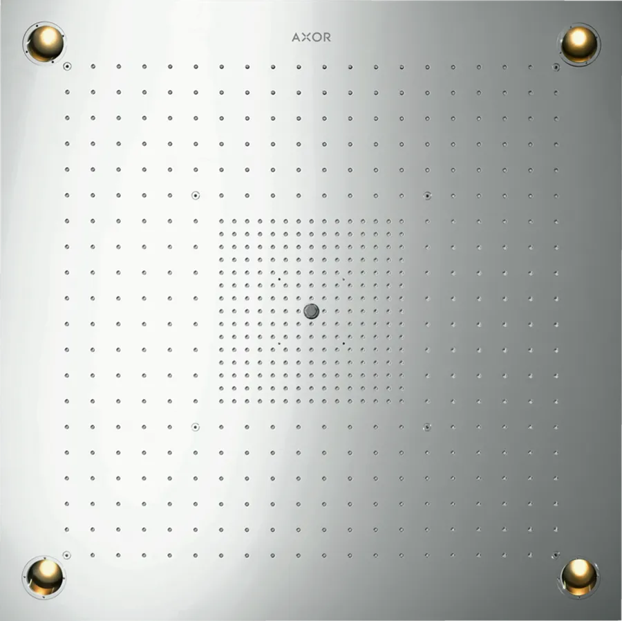 Верхній душ Axor ShowerHeaven 970х970 3jet з підсвіткою 2700 К, Stainless Steel Optic (10623800)