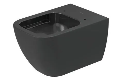 HAPPY D.2 Унітаз підвісний Rimless 54х36 см (2222098900) антрацит/антрацит матовий
