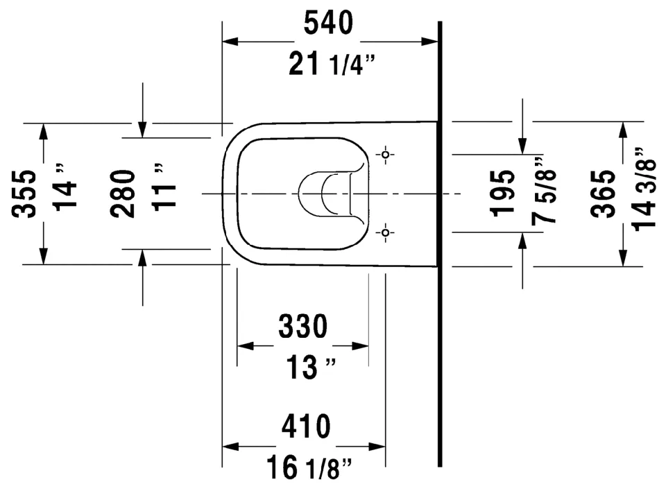 HAPPY D.2 Унітаз підвісний Rimless 54х36 см (2222098900) антрацит/антрацит матовий — фото 4