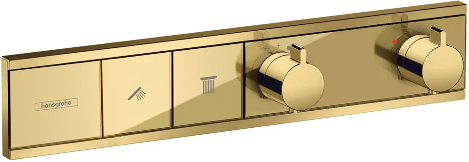 Термостат прихованого монтажу RainSelect на 2 клавіші, Polished Gold Optic (15380990)