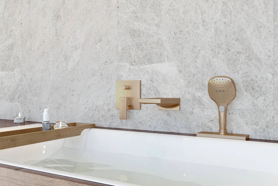 Шланг для лійки SBox Square 1.45 м врізний в борт ванни, Brushed Bronze (28010140) — фото 2