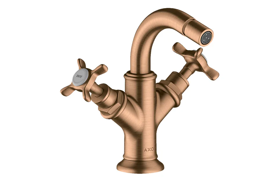 Змішувач Axor Montreux для біде двохвентильний Cross 16520140 Brushed Bronze