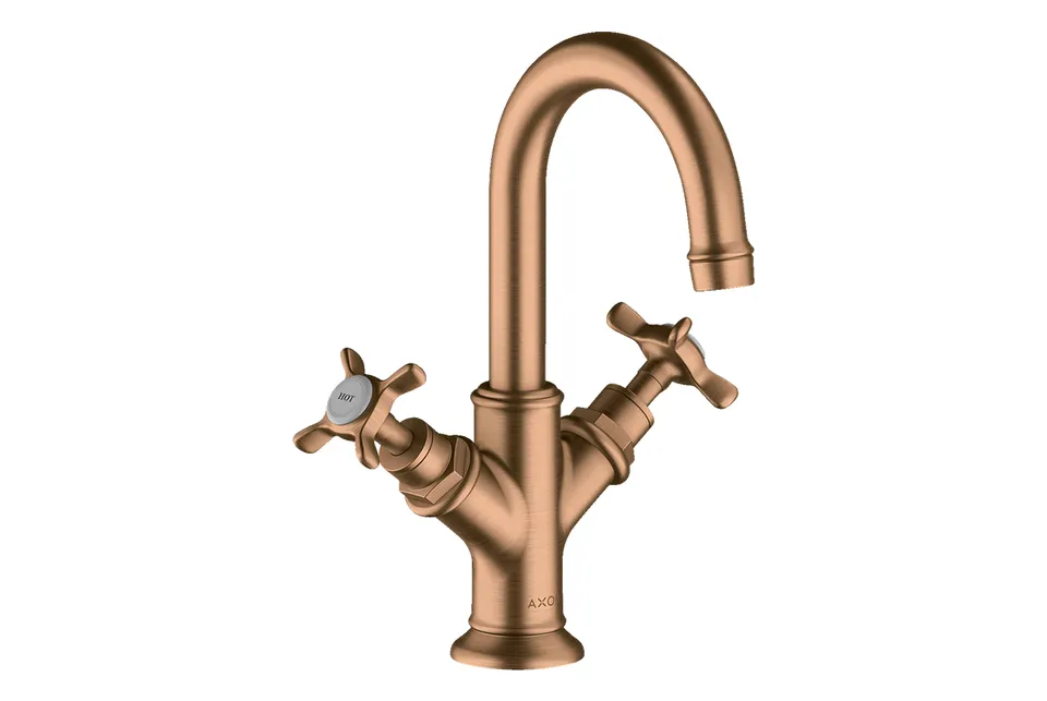 Змішувач Axor Montreux 160 для умивальника двохвентильний 16505140 Brushed Bronze
