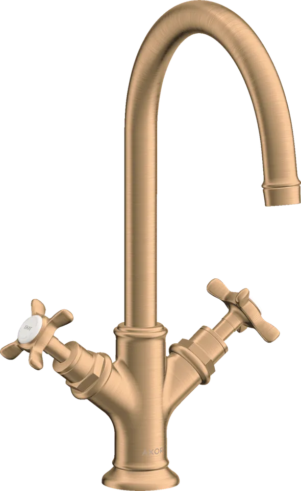 Змішувач Axor Montreux 210 для умивальника двохвентильний Cross 16502140 Brushed Bronze