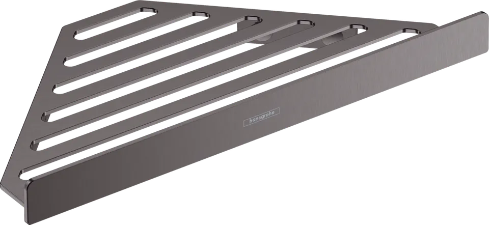 AddStoris Поличка кутова 14.8 х14.8 x 30.5 см, Brushed Black Chrome (41741340)