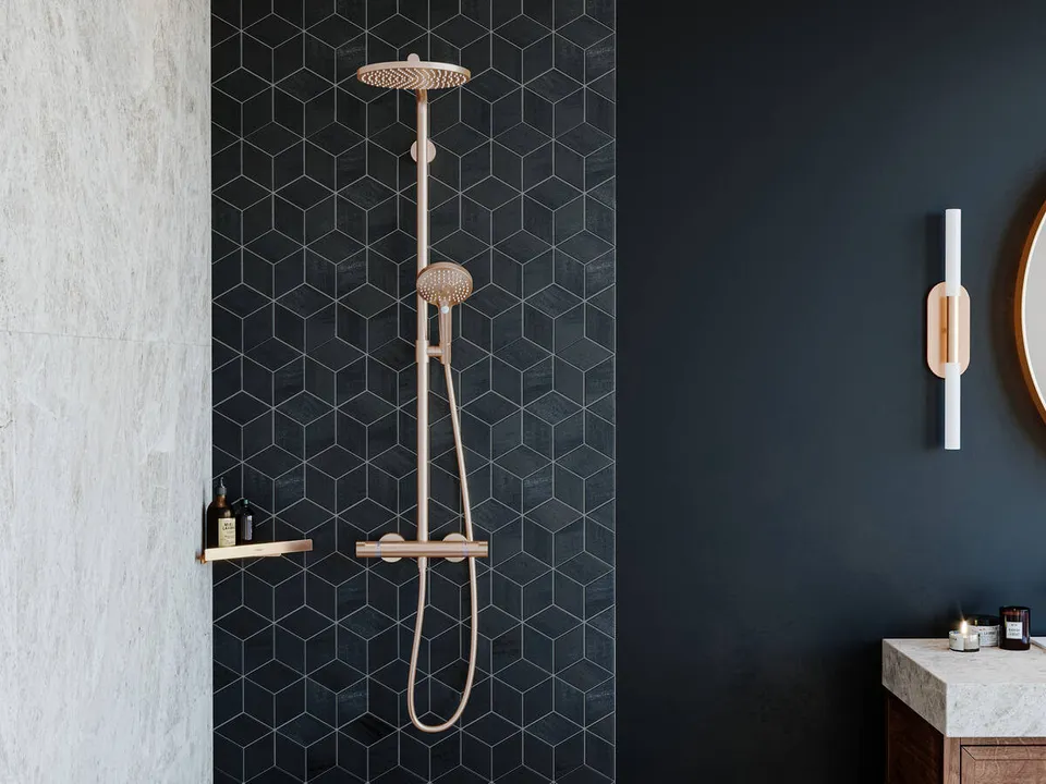 AddStoris Поличка кутова 14.8 х14.8 x 30.5 см, Brushed Black Chrome (41741340) — фото 4