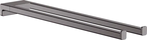 AddStoris Рушникотримач 44.5 см подвійний нерухомий, Brushed Black Chrome (41770340)