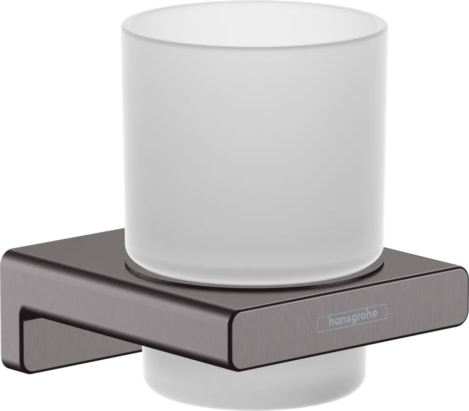 AddStoris Стакан підвісний Brushed Black Chrome/скло (41749340)