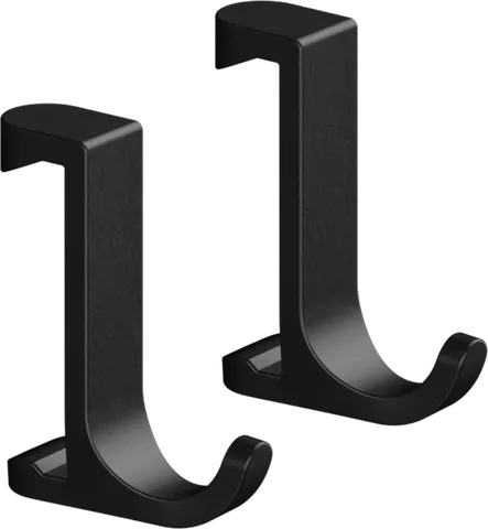 WallStoris Гачок для рушників тонкий (2 штуки) 3.9 x 3.2 x 1.0 см Matt Black (27929670)