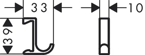 WallStoris Гачок для рушників тонкий (2 штуки) 3.9 x 3.2 x 1.0 см Matt Black (27929670) — фото 2