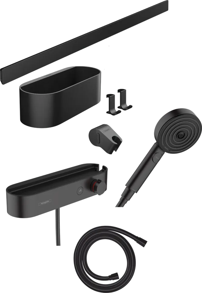 WallStoris Комплект Аксесуарів Activation EcoSmart з термостатом 7в1 Matt Black (24250670)