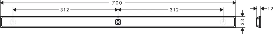 WallStoris Настінна планка 70.0 x 3.3 x 1.2 см Matt White (27904700) — фото 2