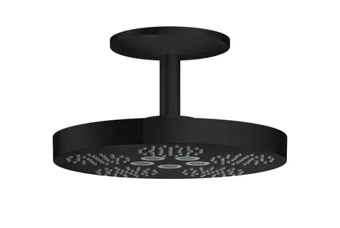 Верхній душ Axor One 280 2jet зі стельовим кронштейном 211 мм, Matt Black (48494670)