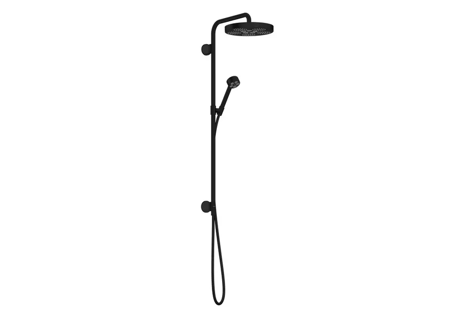 Душова система Axor One Showerpipe 280 1jet прихованого монтажу без змішувача, Matt Black (48790670)