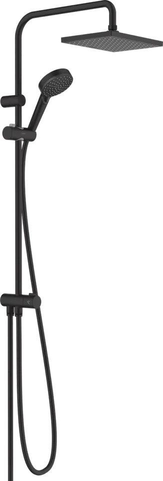 Душова система Vernis Shape Showerpipe 230 1jet Reno без змішувача, Matt Black (26282670)