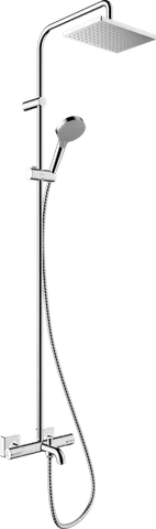 Душова система Vernis Shape Showerpipe 230 1jet з термостатом для ванни Chrome (26284000)