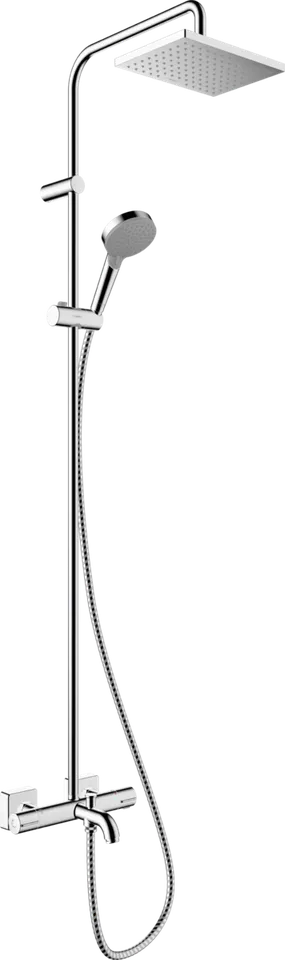 Душова система Vernis Shape Showerpipe 230 1jet з термостатом для ванни Chrome (26284000)
