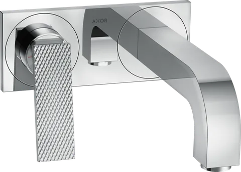 Змішувач Axor Citterio 220 Lever rhombic cut для умивальника, зі стіни, на пластині, Chrome 39171000