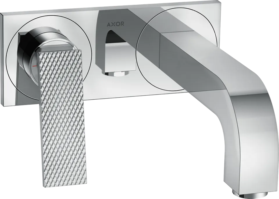 Змішувач Axor Citterio 220 Lever rhombic cut для умивальника, зі стіни, на пластині, Chrome 39171000