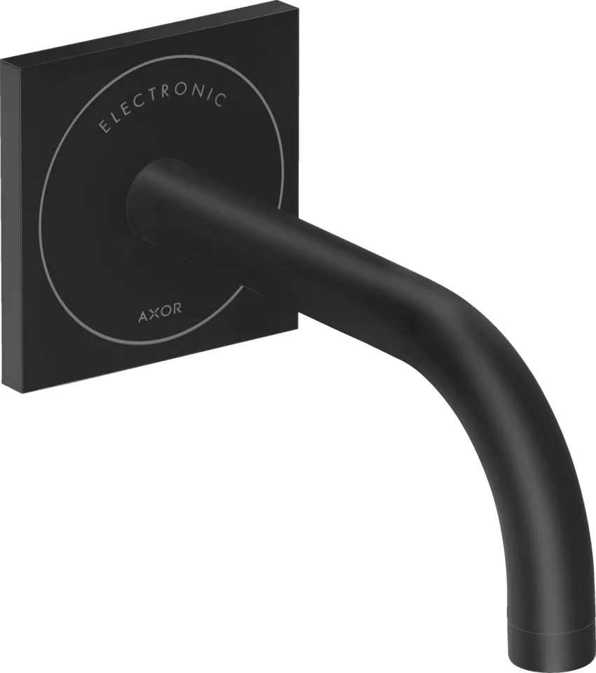 Змішувач AXOR Uno 165 для умивальника зі стіни електронний 230V, Matt Black (38119670)