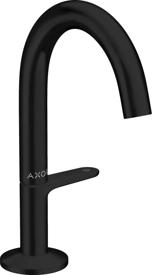 Змішувач AXOR One Select 140 для умивальника з донним клапаном push-open. Matt Black (48010670)