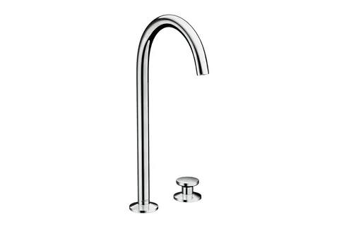 Змішувач AXOR One Select 260 для умивальника на 2 отвори з донним клапаном push-open, Chrome (48060000)