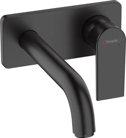 Змішувач Vernis Shape для умивальника зі стіни прихованого монтажу 205 мм Matt Black (71578670)