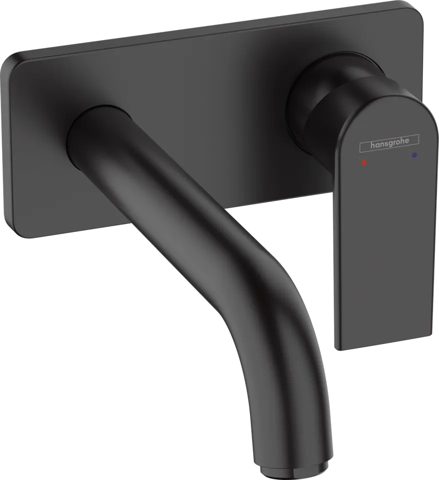 Змішувач Vernis Shape для умивальника зі стіни прихованого монтажу 205 мм Matt Black (71578670)