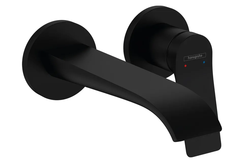 Змішувач Vivenis 195 для умивальника зі стіни Matt Black (75050670)