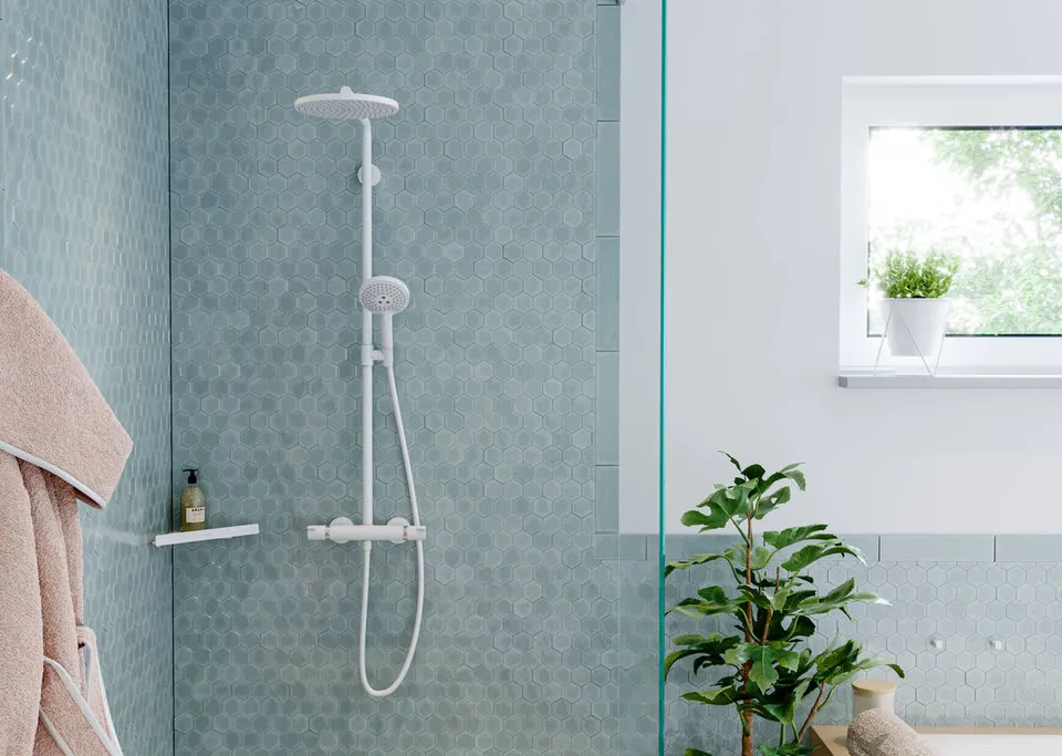 Душова система Croma Select S 280 1jet Showerpipe EcoSmart з термостатом, Brushed Bronze (26891140) — фото 3