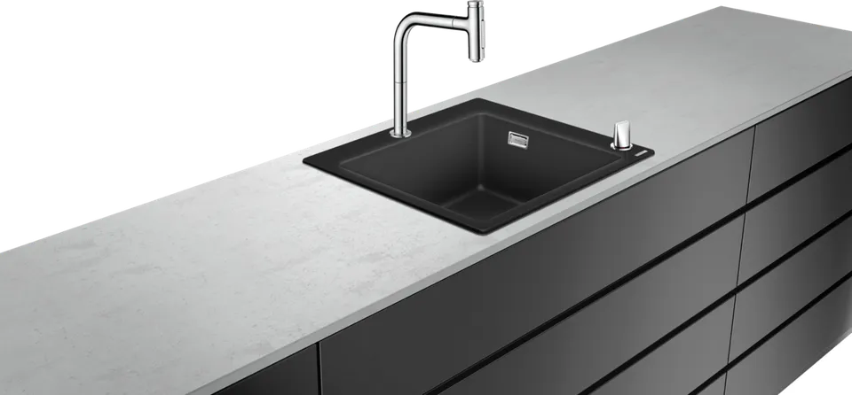 Кухонна мийка C51-F450-06 Сombi 560x510 Select зі змішувачем, Chrome (43217000)
