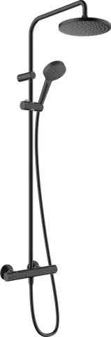 Душова система Vernis Blend Showerpipe 200 1jet EcoSmart з термостатом Matt Black (26089670)