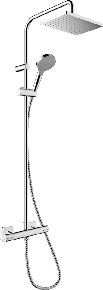 Душова система Vernis Shape Showerpipe 230 1jet EcoSmart з термостатом Chrome (26097000)