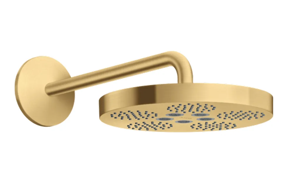 Верхній душ Axor One 280 1jet зі стіновим кронштейном Brushed Gold Optic (48491250)