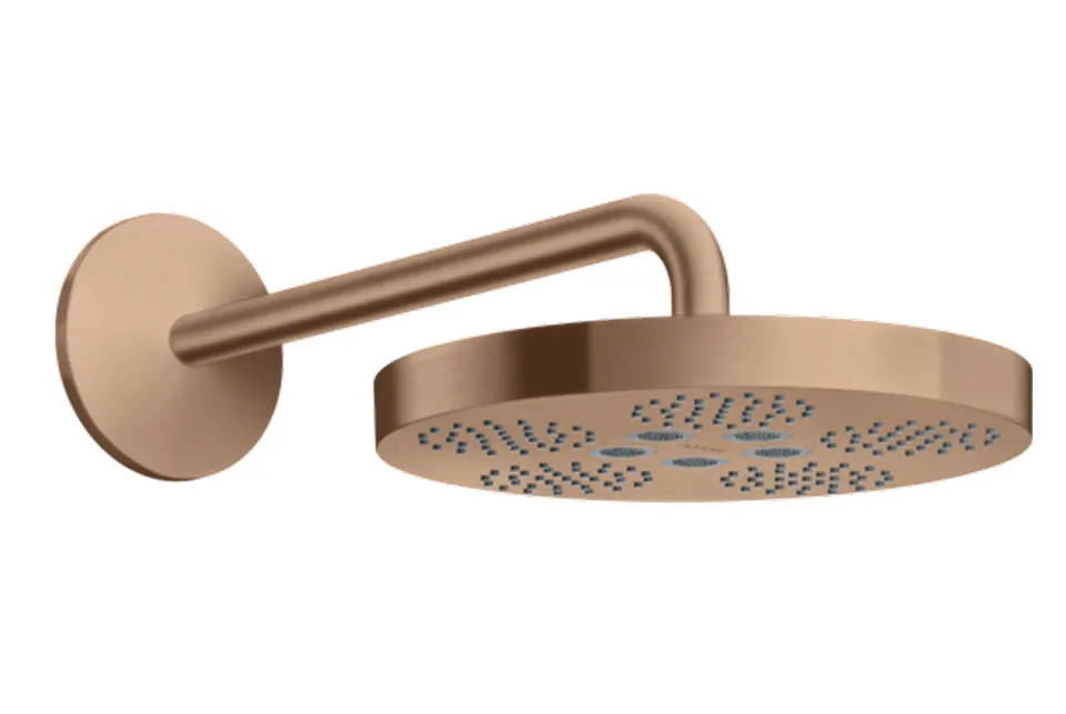 Верхній душ Axor One 280 1jet зі стіновим кронштейном Brushed Red Gold (48491310)