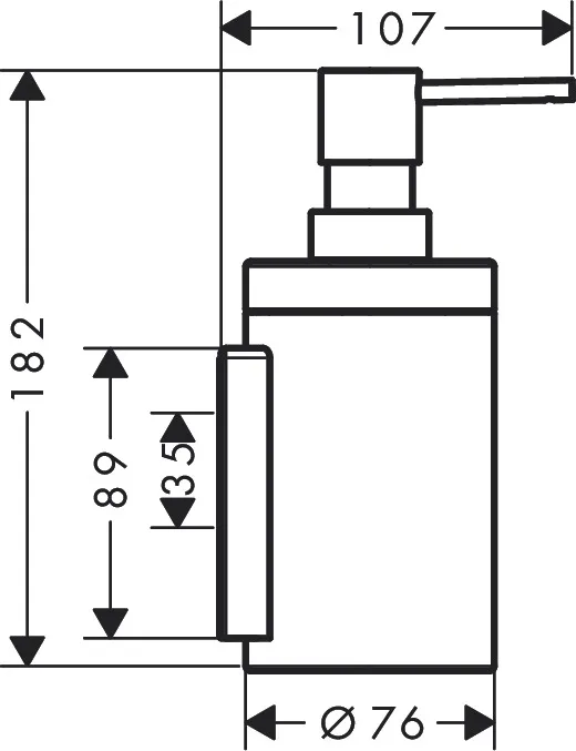 Дозатор підвісний для рідкого мила Axor Universal Circular, Polished Gold Optic (42810990) — фото 3